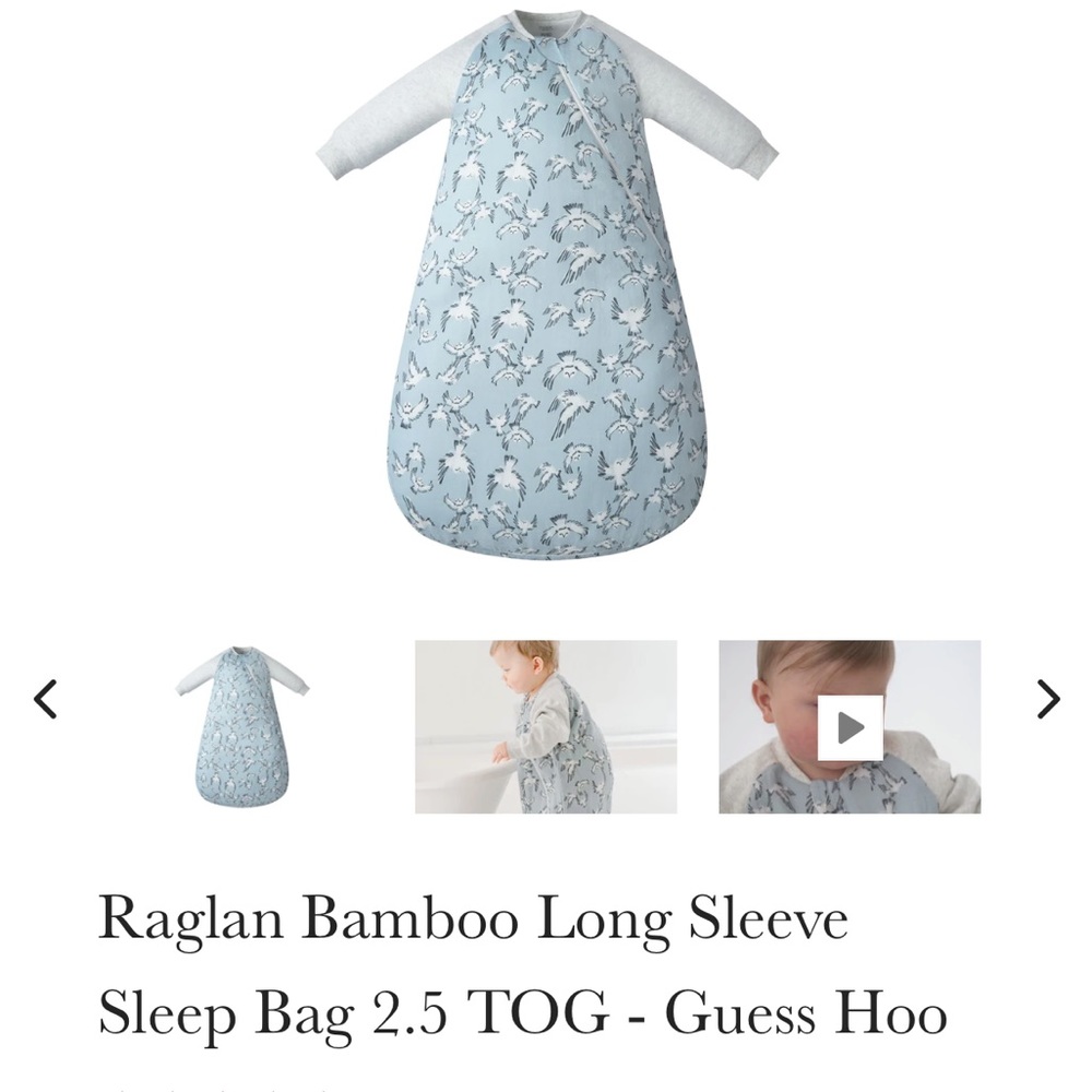 BNWT Nest designs bamboo sleep sack 18-24mnths
